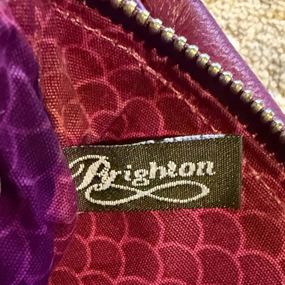Brighton Purple Studded Leather Wallet - Picture 6 of 8